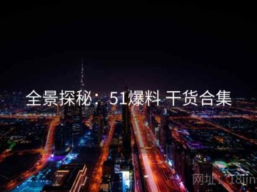 全景探秘：51爆料 干货合集