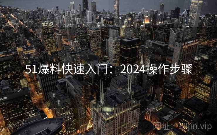 51爆料快速入门：2024操作步骤