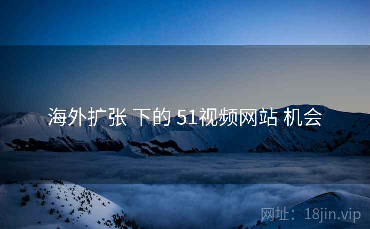 海外扩张 下的 51视频网站 机会